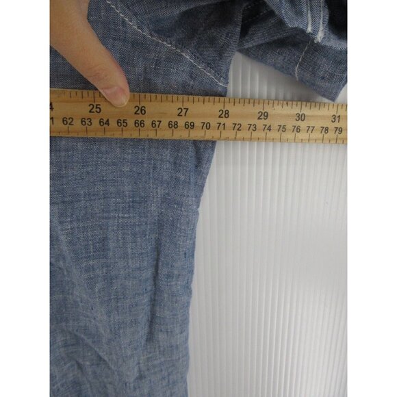 Tommy Bahama Shirt XXL Linen Hawaiian Button Up Camp Pocket Marlin Logo - Picture 6 of 10